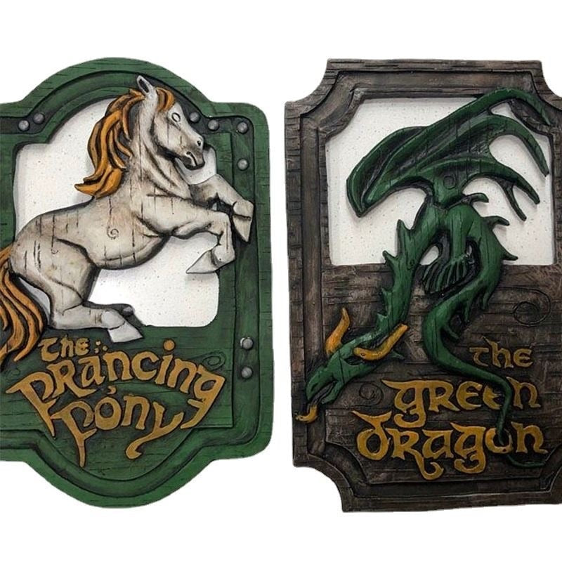 Placas Decorativas -"The Prancing Pony" e "The Green Dragon" - Senhor dos Anéis - Filmes
