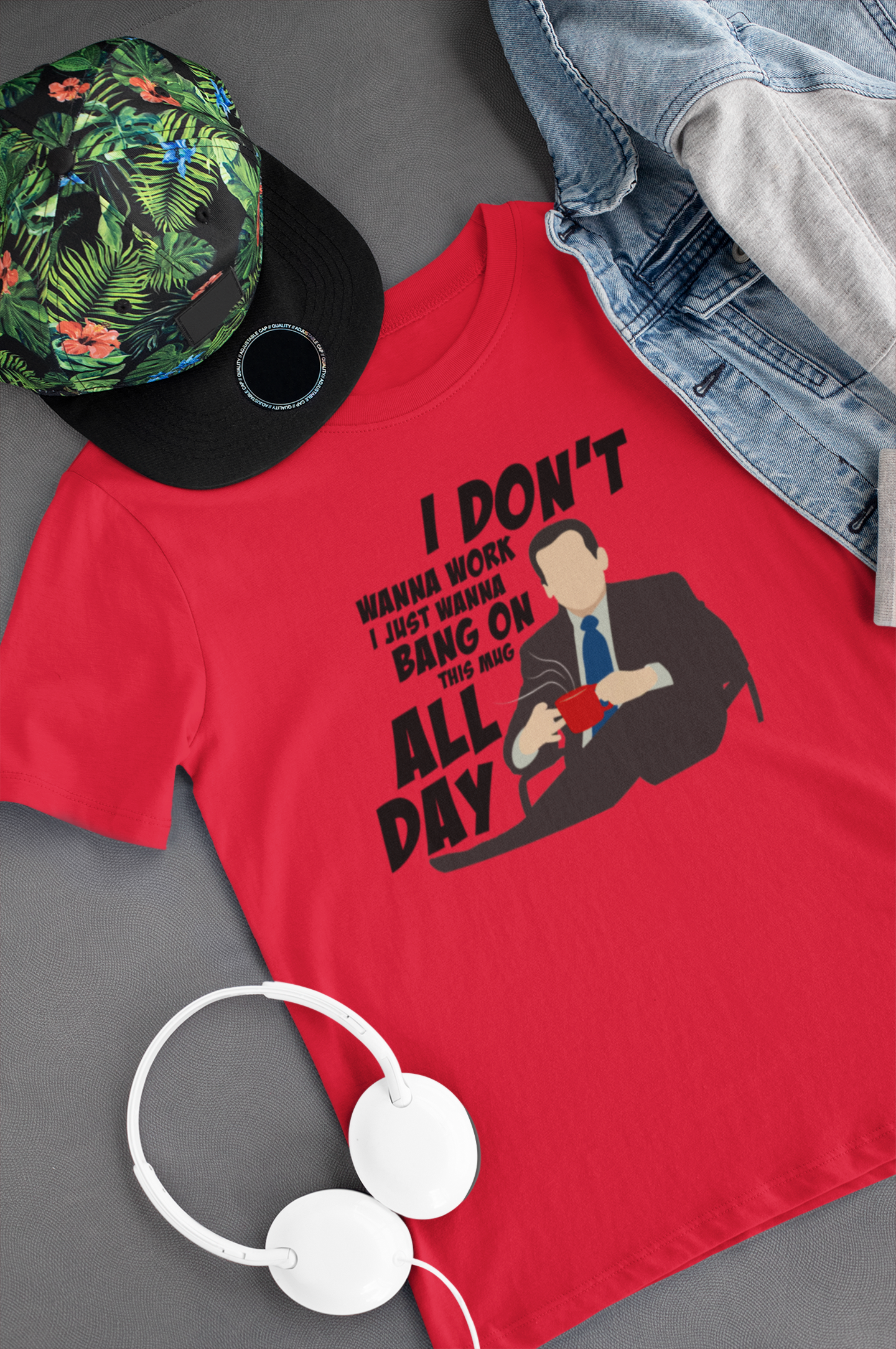 Camiseta "I Don't Wanna Work" Michael Scott - The Office - Série de TV