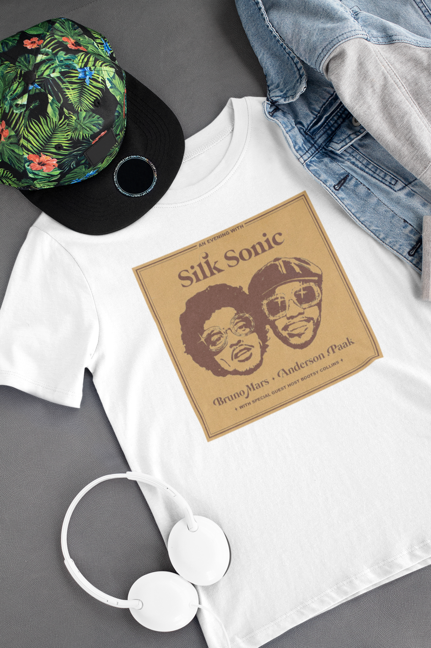 Camiseta "An Evening with Silk Sonic - Silk Sonic & Bruno Mars" - Álbum - Música