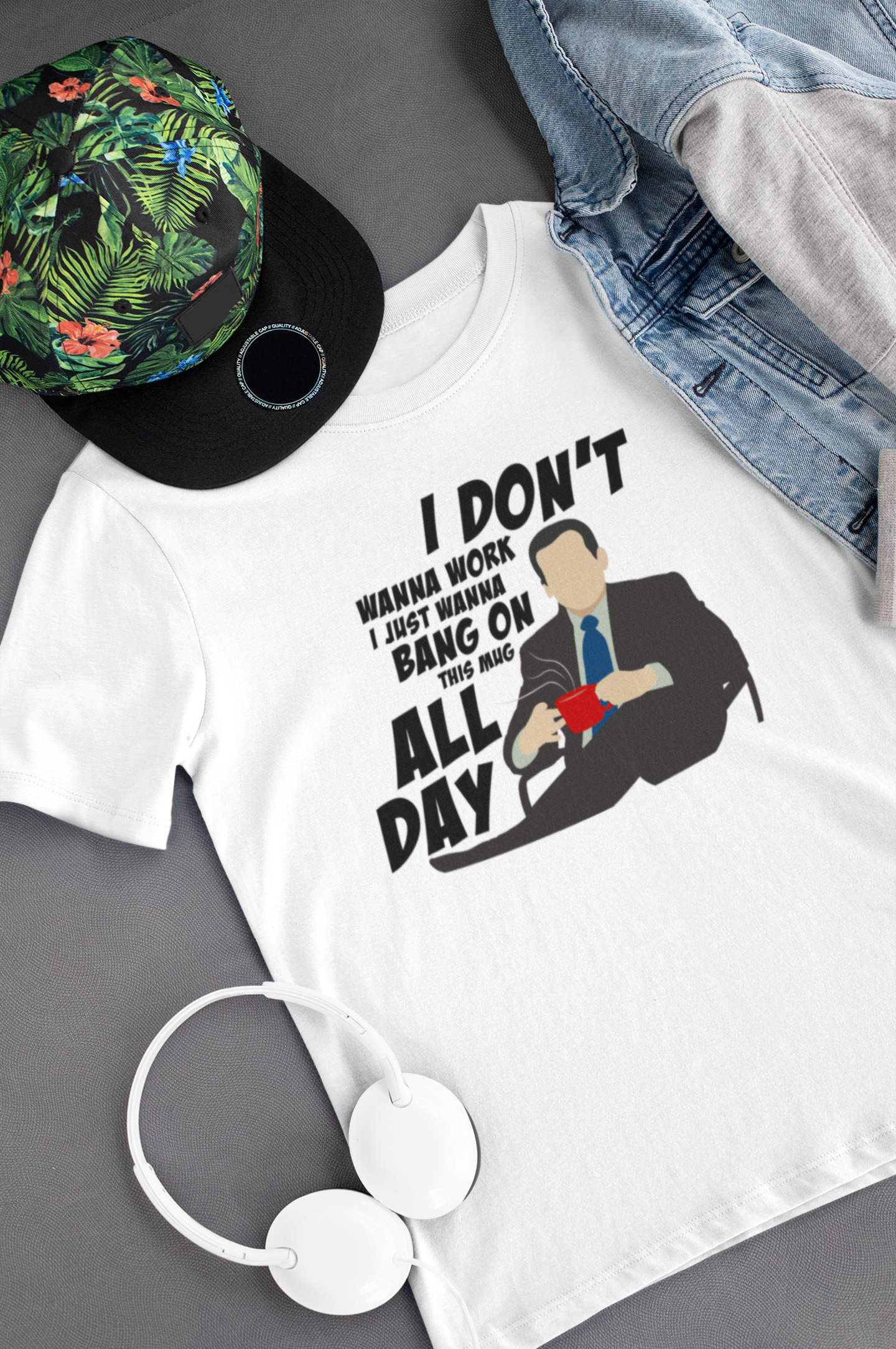 Camiseta "I Don't Wanna Work" Michael Scott - The Office - Série de TV