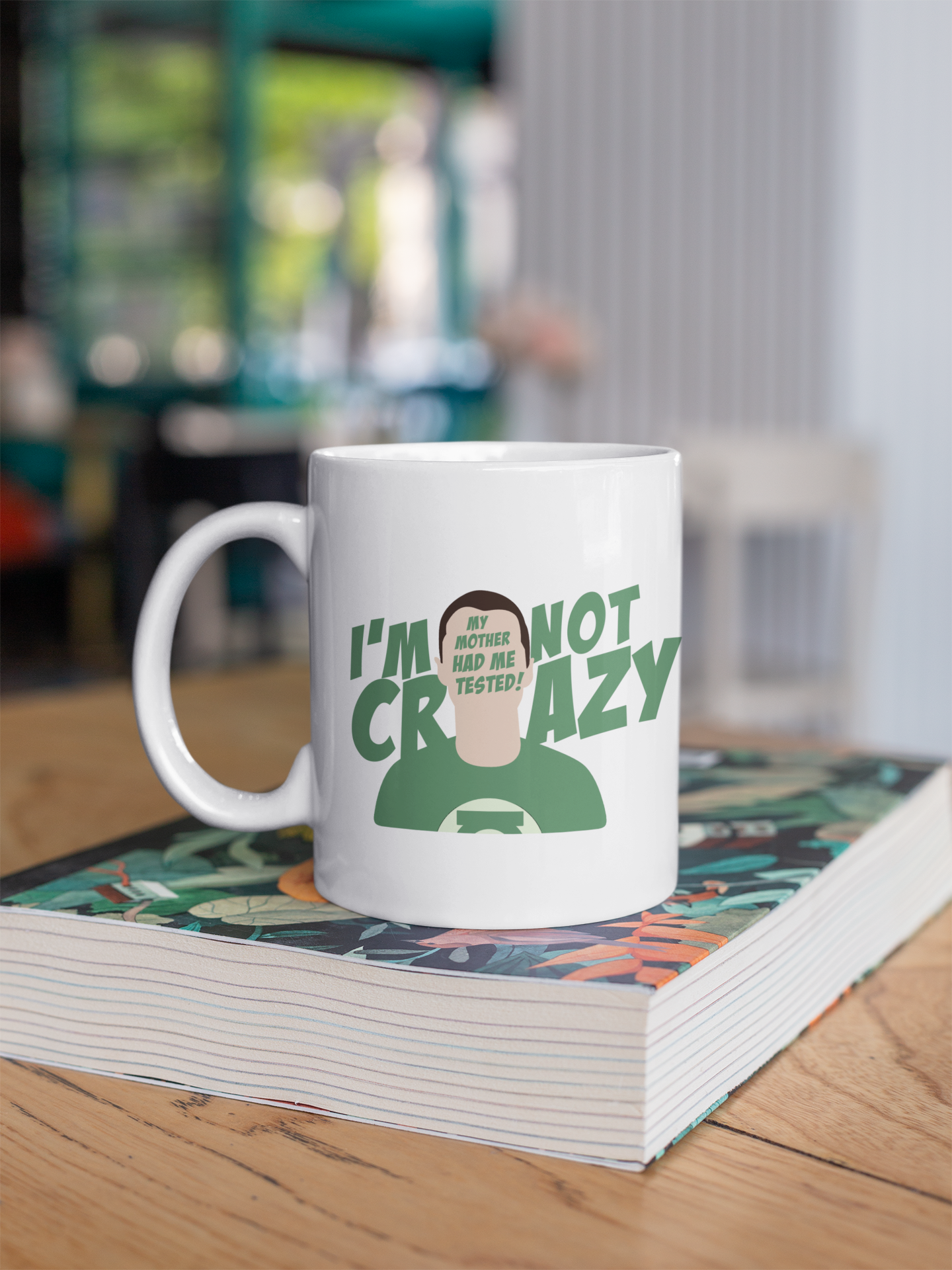 Caneca"I'm Not Crazy" - Big Bang Theory - Séries de TV