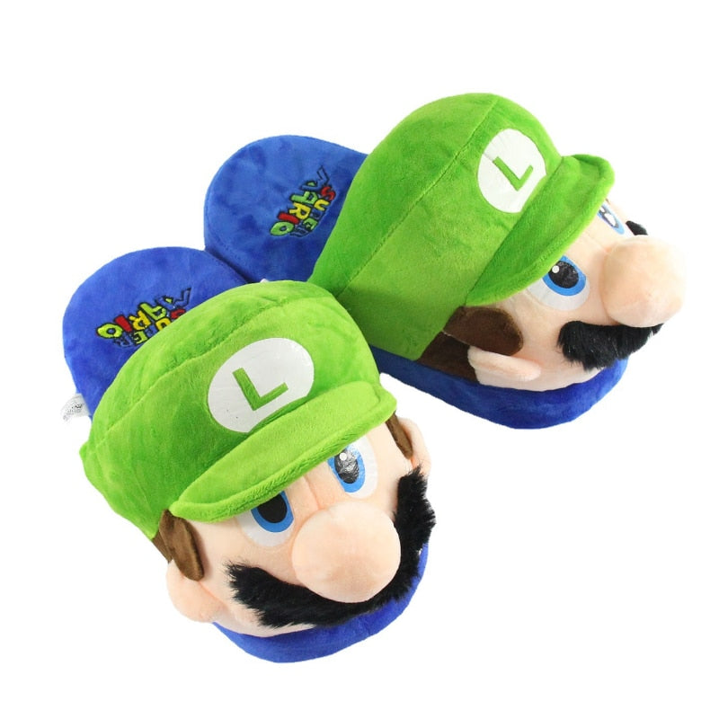 Pantufas Super Mario Bros - Yoshi, Mario e Luigi