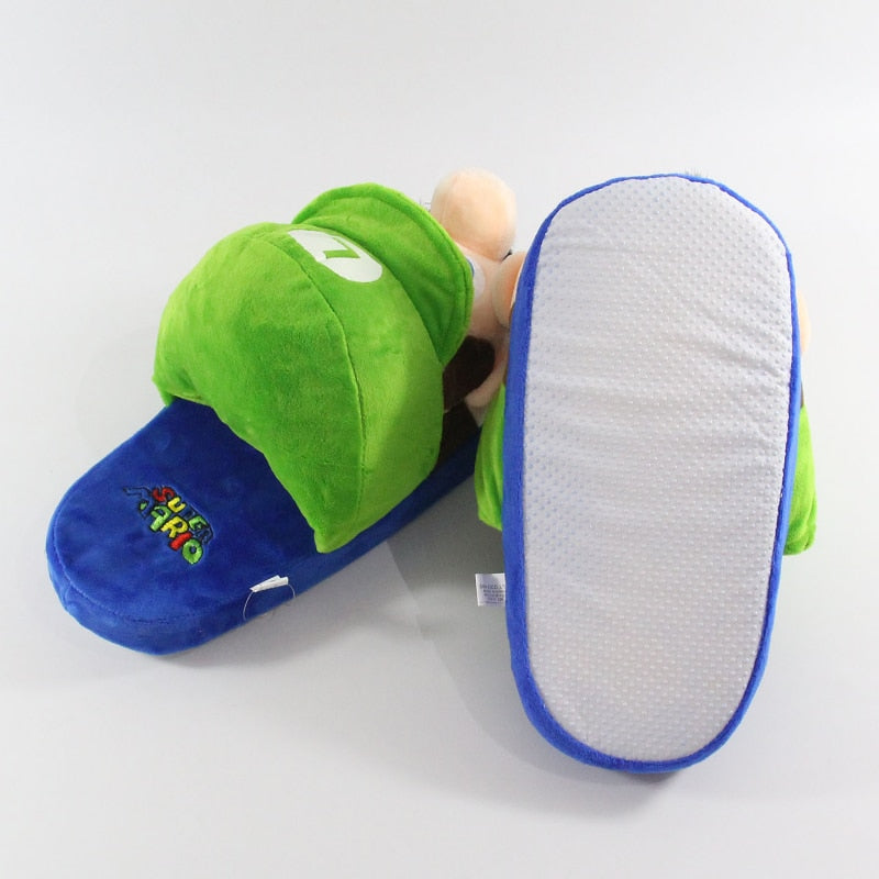 Pantufas Super Mario Bros - Yoshi, Mario e Luigi