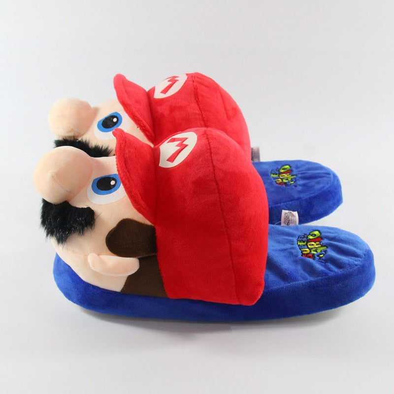 Pantufas Super Mario Bros - Yoshi, Mario e Luigi