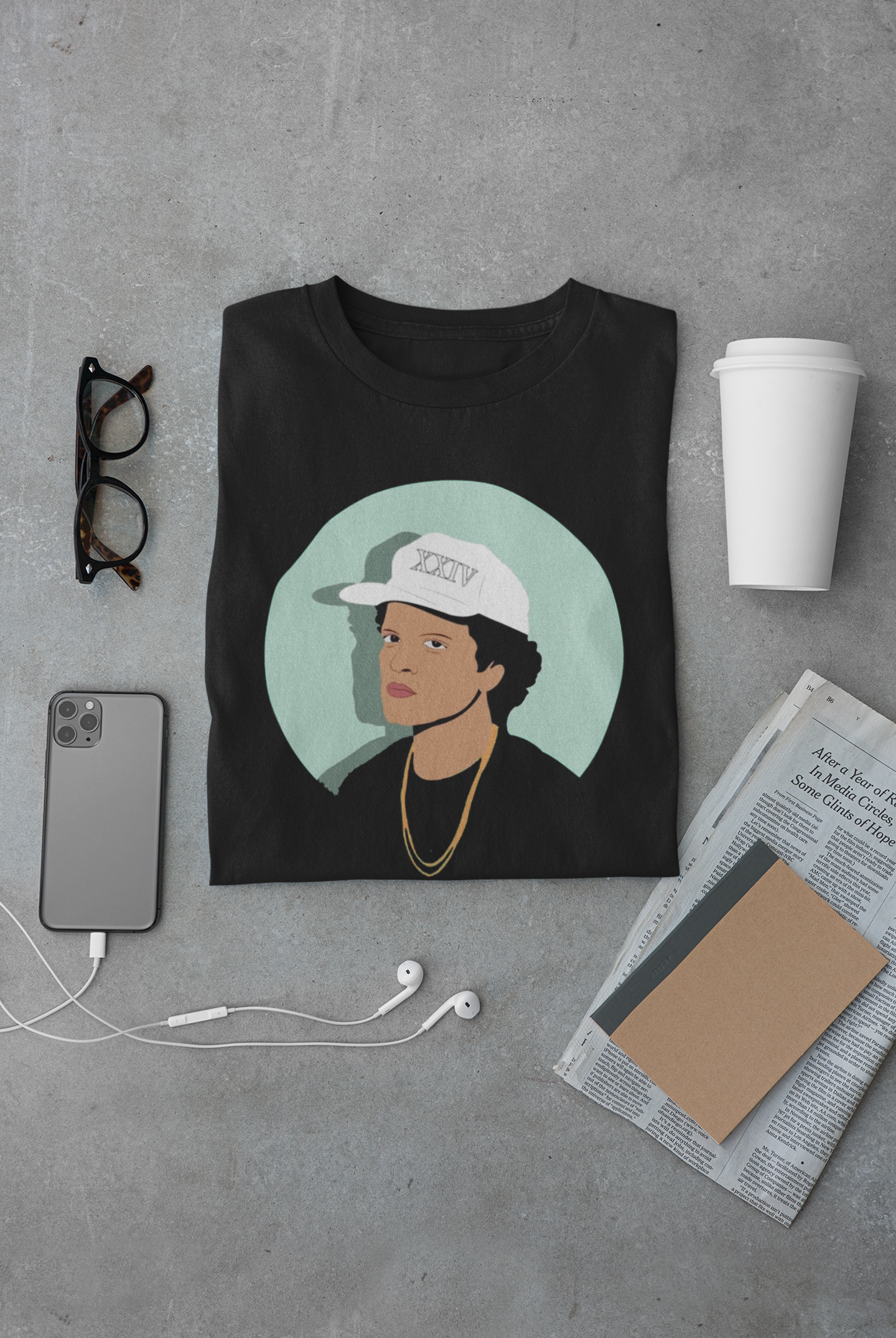 Camiseta "Bruno Mars" Clássica - Música