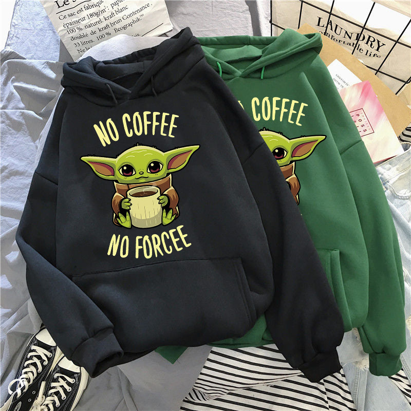 Coleção de Moletom "No Coffee, No Forcee" - Baby Yoda - Séries de TV