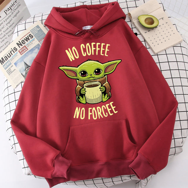 Coleção de Moletom "No Coffee, No Forcee" - Baby Yoda - Séries de TV