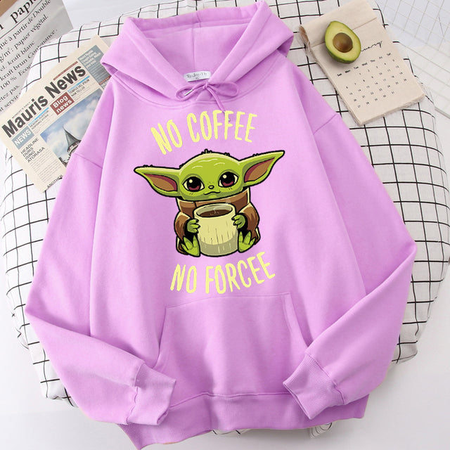Coleção de Moletom "No Coffee, No Forcee" - Baby Yoda - Séries de TV