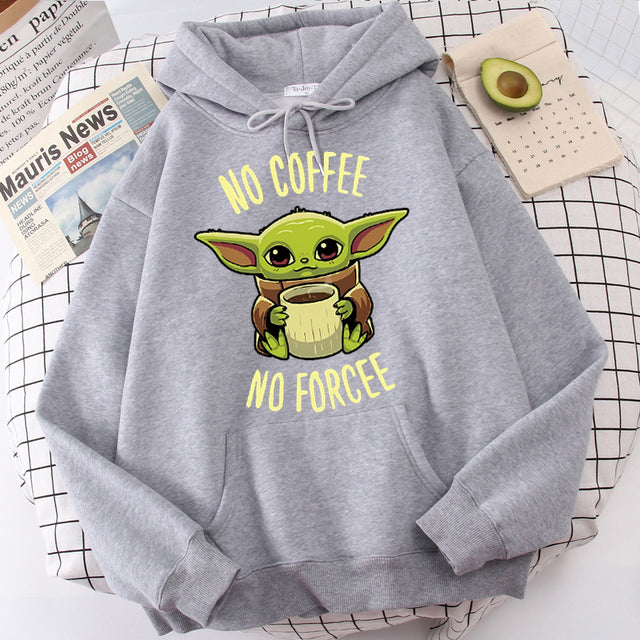 Coleção de Moletom "No Coffee, No Forcee" - Baby Yoda - Séries de TV