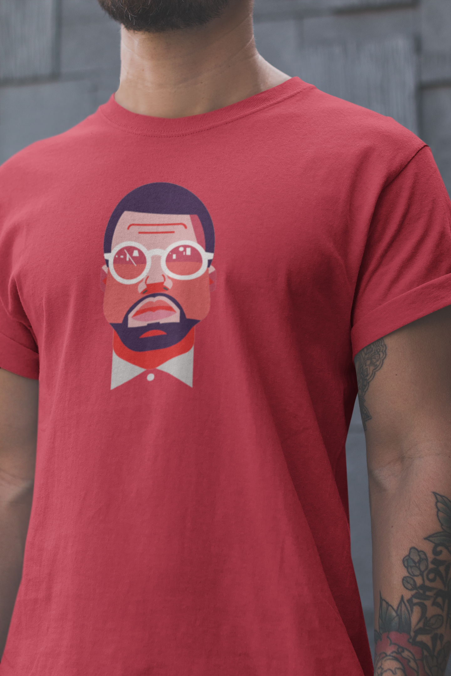 Camiseta "Kanye West" Clássica - Música