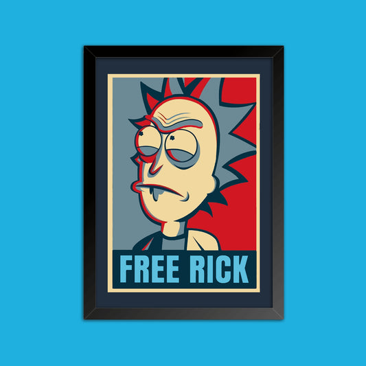 Quadro "Free Rick" - Rick and Morty - Séries de TV