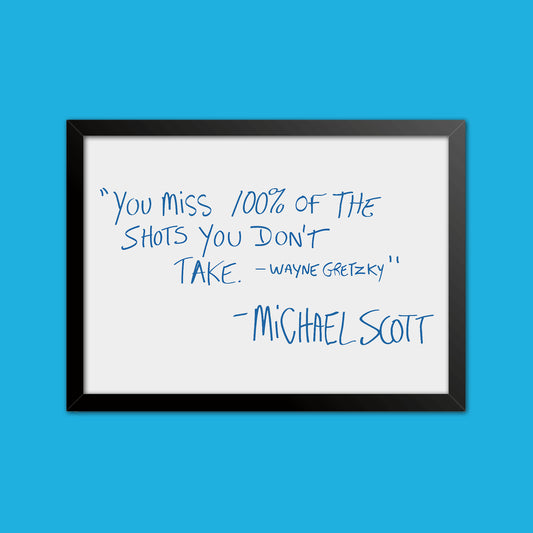 Quadro "You Miss 100%" Michael Scott - The Office - Séries de TV