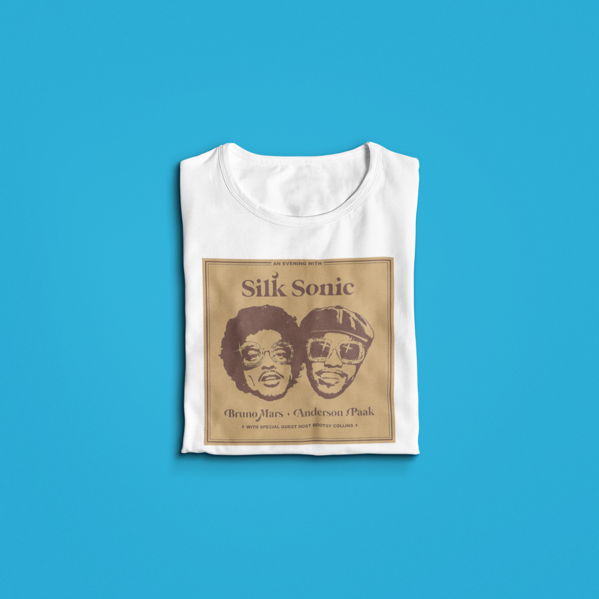 Camiseta 'An Evening with Silk Sonic - Silk Sonic & Bruno Mars' - Álbum -  Música Projeto Fan Service