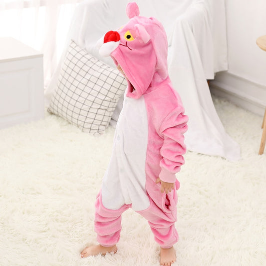 Macacão/Pijama Infantil "Pantera Cor de Rosa"