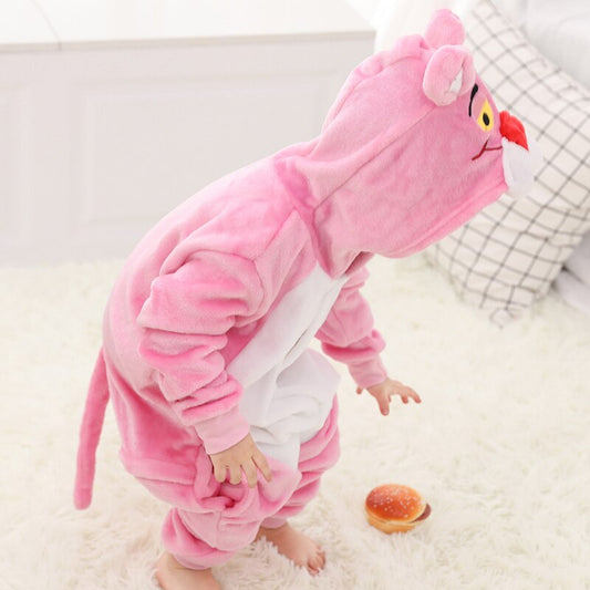 Macacão/Pijama Infantil "Pantera Cor de Rosa"