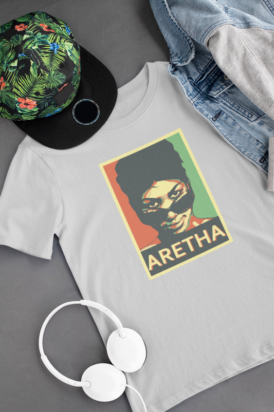 Camiseta "Aretha Franklin" Clássica - Música