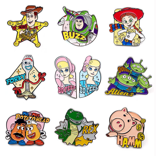 Broches de Personagens - Woody / Buzz / Jessie / Alliens / Betty / Rex / Senhor Batata- Filmes