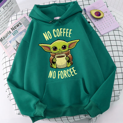 Coleção de Moletom "No Coffee, No Forcee" - Baby Yoda - Séries de TV