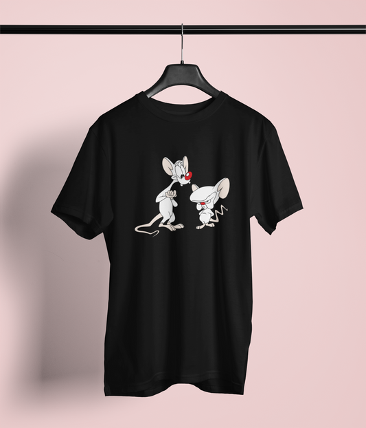 Camiseta "Pinky e o Cérebro" - Desenhos Animados