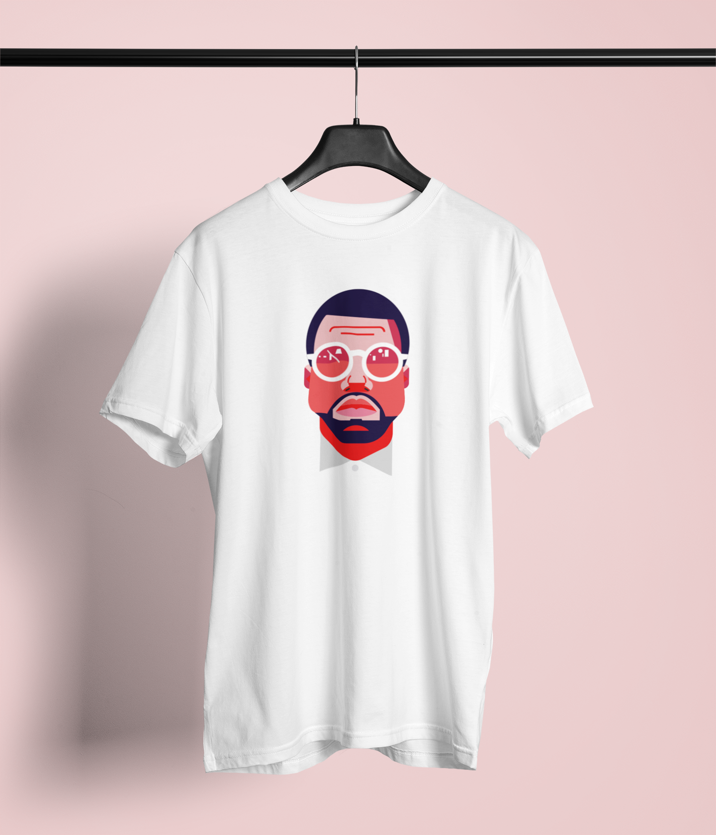 Camiseta "Kanye West" Clássica - Música
